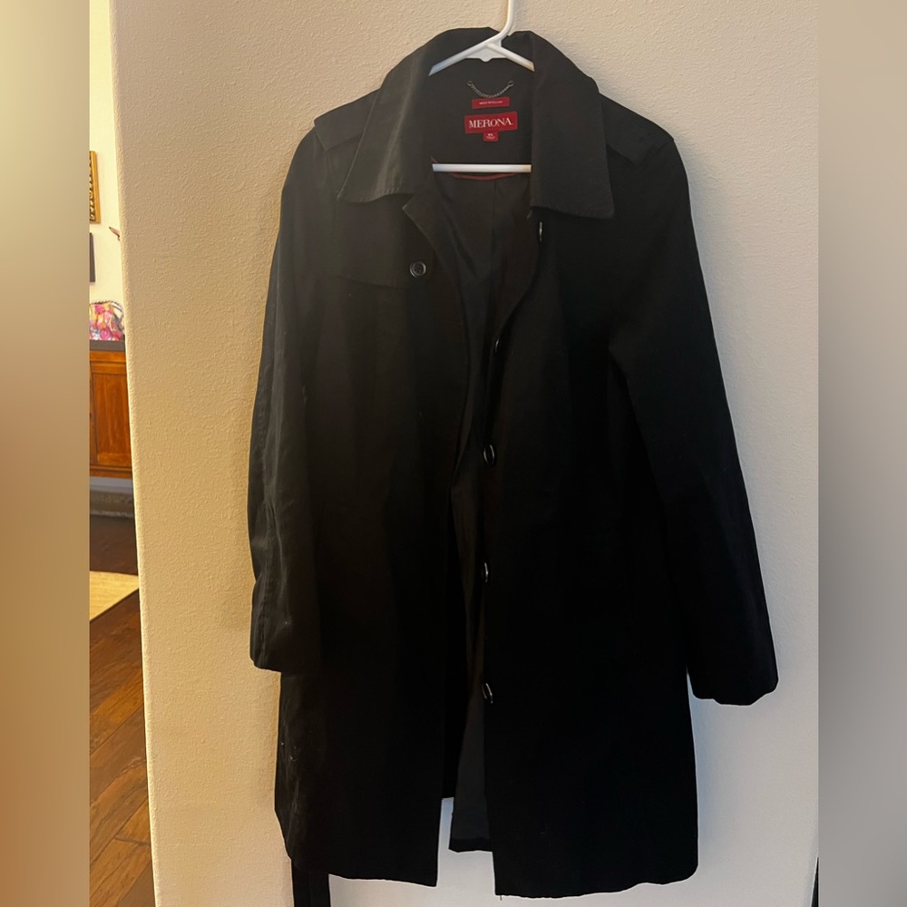 Merona Water Repellent Black Coat